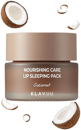 Klavuu Coconut Lip Sleeping Mask Overnight for Chapped Lips (0.7oz)