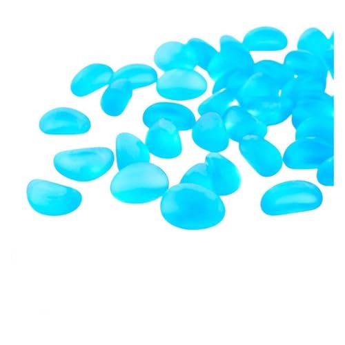 Genérico Grava De Acuario Guijarros de Vidrio Transparente for pecera, guijarros de Colores, Accesorios for Acuario, decoración del hogar, 100/200/500g para Jardines(Light Blue,500g)
