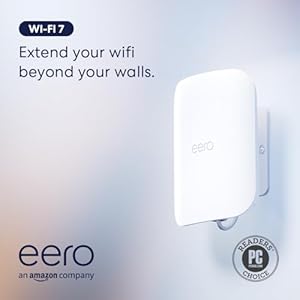 Introducing Amazon eero Outdoor 7 PoE mesh wifi router, Weatherproof rating of IP66, Coverage up to 15,000 sq. ft. outdoors, AC power adapter not included, 1-pack, 2024 release