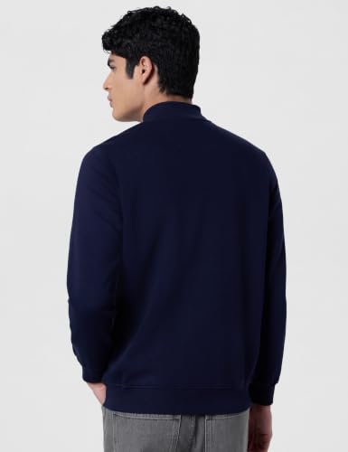 Image of Spykar Blended High Neck Full Sleeve Sweatshirt for Men