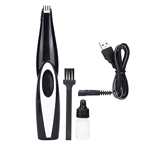 Zerodis Pet Paws Trimmer, Plastic Rechargeable Cordless Electric Grooming Clippers Pet Hair Shaver with Brush for Small Dogs Cats Trimming Paws Eyes Ears Face