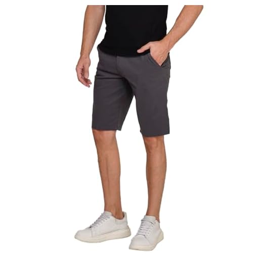 Bermuda Sarja Elastano Masculina Casual 7929 Chumbo (38, Chumbo)