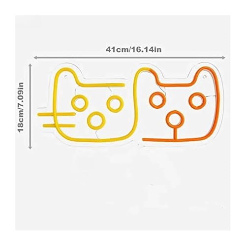 Néon chat et chien à intensité variable luminaire chambre