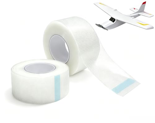 Lyntriva 2 Pack Foam RC Hinge Tape 1" x 10 Yards &ndash; Flexible Adhesive for Foam Aircraft Control Surfaces, Strong Clear Repair Tape for Aileron Elevator Rudder