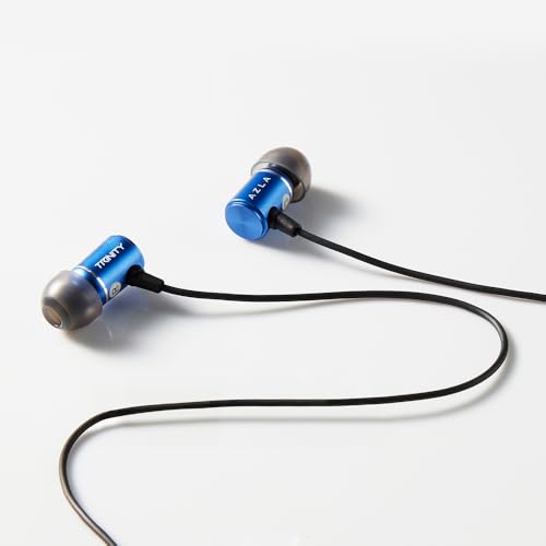 【VGP2026金賞】AZLA TRINITY Blue [3層レイヤー構造振動板/8mm発展型ARDドライバー搭載 有線イヤホン] 超低歪サウンド カナル型 120cm L字プラグ アルミ筐体 SednaEarfit T 4サイズ/キャリングポーチ付属 音楽/映画/ライブ配信/ゲーム/ASMR【AZL-TRINITY-ST-BLU】