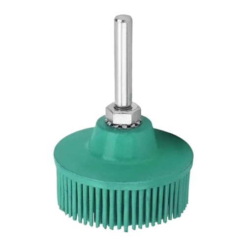 Rueda de goma, Disco de cepillo abrasivo goma multicolor rueda pulido 2 pulgadas(Green)