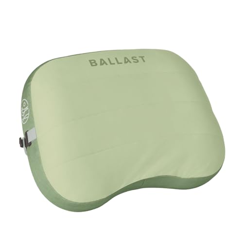 Ballast Beach Pillow – Comfy, Durable & Compact, Stays Put on Windy Beaches with Patented Sand Pouch, Inflatable Pillow for Beaches, Pools, Camping, Festivals and Travel (Seafoam Green)