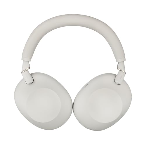 Image of Sony WH-1000XM6 Wireless Noise Canceling Headphones (Silver) Foldable Over-Ear Bluetooth Headset | Hi-Res Audio, 30-Hour Battery, LDAC, Multipoint with USB Wall Adapter and Microfiber Cleaning Cloth