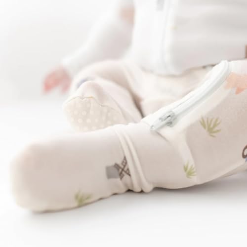 Image of Bamboo Little Soft Baby Footie Pajamas, Baby Clothes, Newborn Sleepers, 95% Viscose and 5% Spandex, 0-24 Months