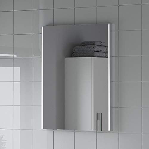 Artis Illuminated LED Bathroom Mirror With Lights Wall Mounted Mirror Flick Switch Battery Powered Modern 450 x 600mm