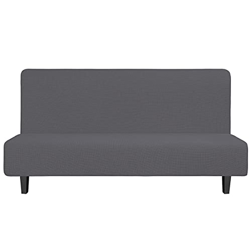 Image of Easy-Going Stretch Large Futon Slipcover Armless Futon Cover Grey