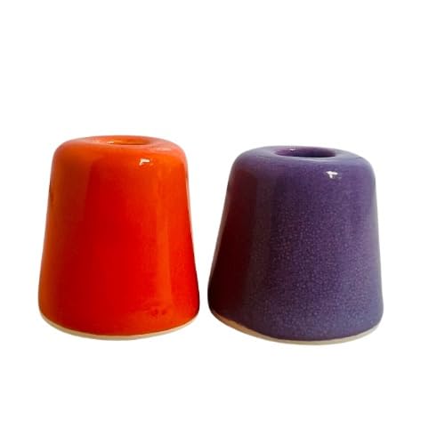 2Pk Smoke Snatcher Cigarette Snuffer Extinguisher Handmade Ceramic Colors