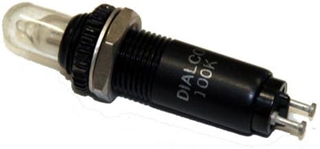 #249-7841-0937-574 Clear Neon Indicator with 100K Resistor for 3/8" Hole