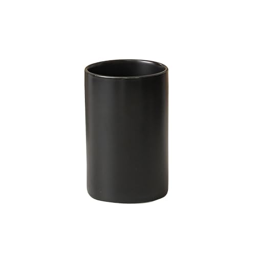 RabyLeo Japanese Minimalist Black and White Style Handleless Straight Ceramic Mug