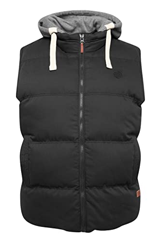 Blend BHJens BT Herren Weste Outdoor-Weste Dick gepaddete Weste mit Sweat-Kapuze Regular Fit Big&Tall, Größe:3XL, Farbe:Black (194007)