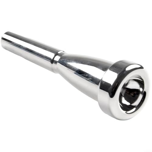 Embouchure Trompette 7C Plaqué Or Brillant pour Intermédiaire - Conception Assistée par Ordinateur - Compatible Bach Vincent - pour accessoire Musique Portable(Silver 3C) – vue 3