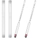 Kanayu 2 Pcs Hydrometer Alcohol 0-200 Proof and 0-100 Tralle Alcohol Proof Percentage Tester for Moonshine Still Liquor Alcoholic Hydrometer Measuring Device for Wine Making Distilling Brewing Wine