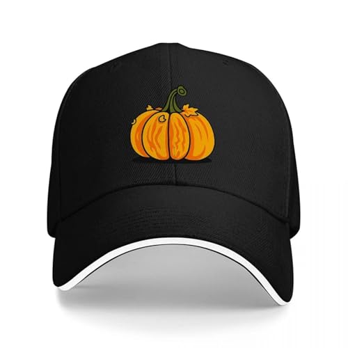 Casquette de baseball Pumpkin Patch : chapeau d'automne noir réglable mode homme femme