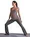 G4Free Maternity Athletic Tank Top Removable Padded Side Ruched Running Cami Tanks Slim Fit Sleeveless Pregnancy Loungewear(Taupe,M)