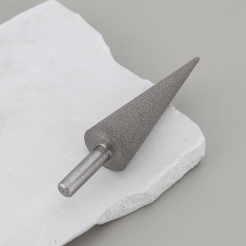 Briny River Konischer Diamant-Schleifkopf mit 6 Mm Schaft Zum Schneiden von Fräsern Und Rotationswerkzeugen 55 X 17 X 20 Mm
