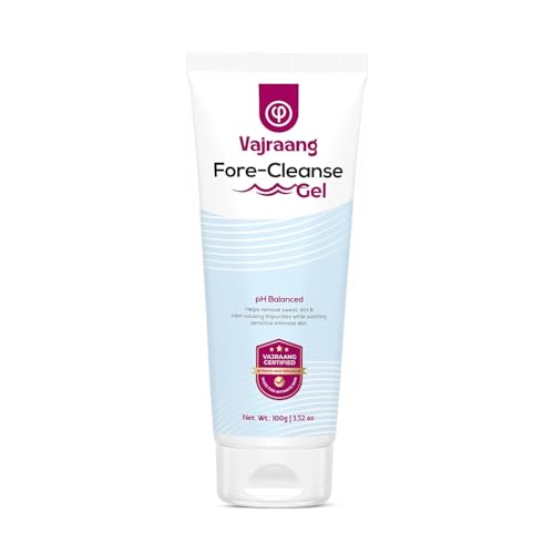 Vajraang Fore-Cleanse Gel – Gentle pH Balanced Phimosis Wash for Men| Soap-Free Cleanser for Uncircumcised Hygiene | Step 1 in Phimosis Care Routine | 100g