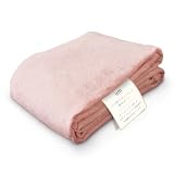 WEIMALL マットレスカバー 洗える ダブル パイル生地 コの字ファスナー 3つ折り 厚さ10cm アッシュピンク FEM06LL