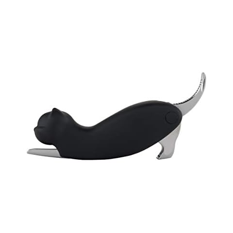 TrueZoo Allie the Black Cat Double Hinged Corkscrew, Novelty Wine Key, Waiters Corkscrew Bottle Opener, Halloween Gifts, 4.25x2.5x1 Cover