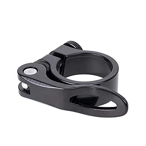 ALEOED Black Bike Seat Post Clamp Aluminium Alloy Bicycle Quick Release Seatpost Collar 31.8mm  34.9mm (31.8mm)