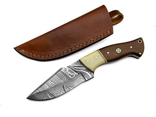 Handmade Hunting Knife, Camp Knife Blade That Is Made Of Strong Stainless Steel And Features A Combination Of 1095 Carbon Steel & 15 N 20 Alloy Steel. #TOP1