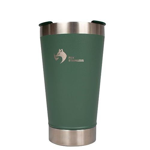 Copo Termico Quente e Frio com Tampa 473ml Verde Fox Stainless
