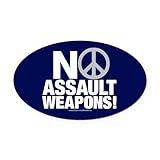 CafePress Ban Assault Weapons Oval Car Magnet, Euro Oval Bumper Magnet
