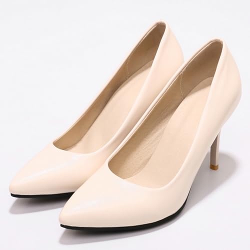 Stiletto Heel Concise Slip On Women Business Shoes2