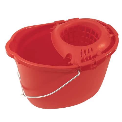 Secchio mocio rosso con strizzatore, Secchio
