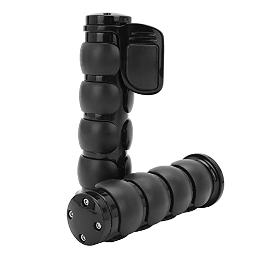 Black 1" Motorcycle Handlebar Hand Grips w/Throttle Compatible with Sportster 883 Street Bike Dirt Bike Cruiser and Chopper (Black Flat Angle) by DREAMIZER - Image 5