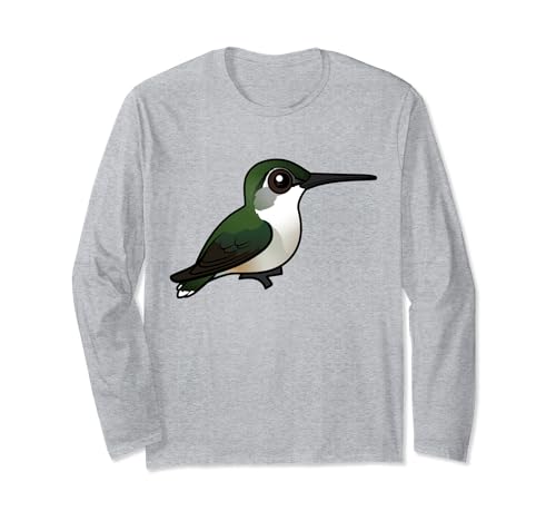 Cute Cartoon Ruby-throated Hummingbird Birdorable Female Long Sleeve T-Shirt