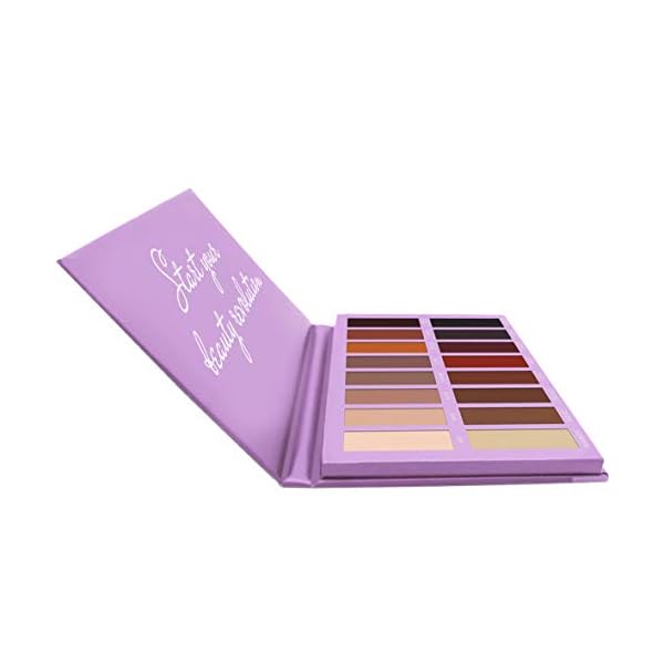 Lidschatten Palette Glitzer Schimmer Matt Nudetöne - 16 Hochpigmentierte, Vegane, Warme, Natürliche Farben - Glamouröse… – Bild 4