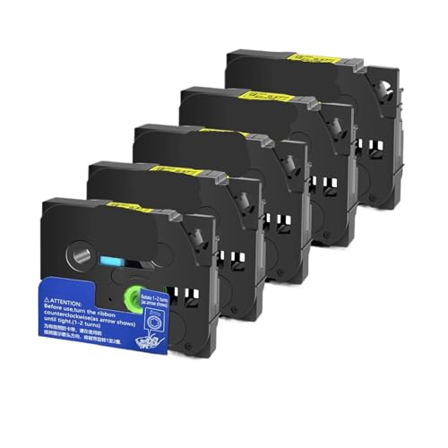 5/10 �� 12 �~�����[�g�����~�l�[�g�e�[�v�A�݊��� Tze-231 Tze231 221 241 335 P-touch PTH110 ���x�����[�J�[(Black on Yellow-5PK,9mm)