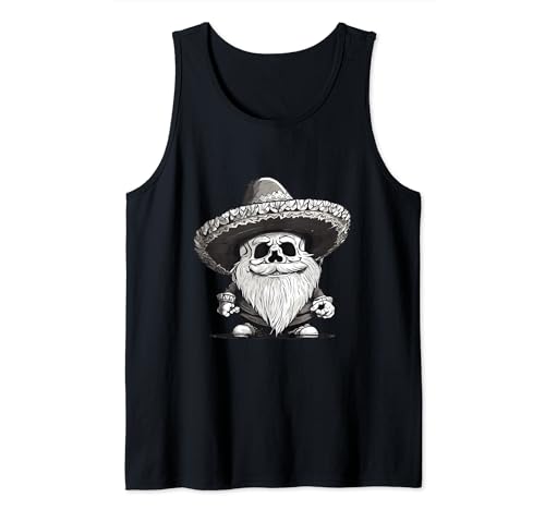 Cinco De Mayo / Day of the Dead Skull Nain – Guitare Sombrero Débardeur