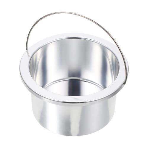 Cabilock Recipiente de Aluminio para Derretir Cera Olla Interna para Máquina de Depilación Mango Seguro y Diseño Antiadherente Accesorio Práctico y Resistente
