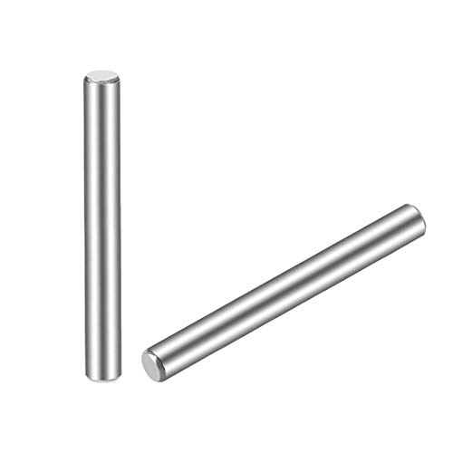 15 pasadores de 5 x 80 mm, acero inoxidable, cilíndrico, bandeja soporte para pasador fijador, elementos plateados, tono