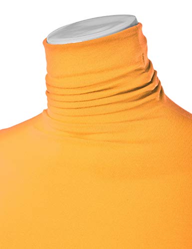 EIMIN Women's Long Sleeve Turtleneck Lightweight Pullover Slim Shirt Top Mustard S - Thumbnail 2