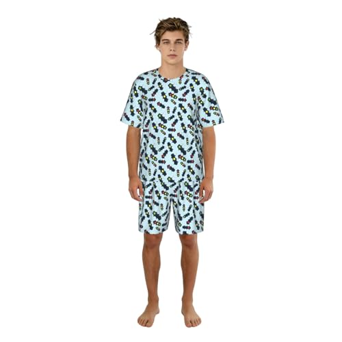 Pyjama short homme contre la chaleur nocturne ensemble léger d'été