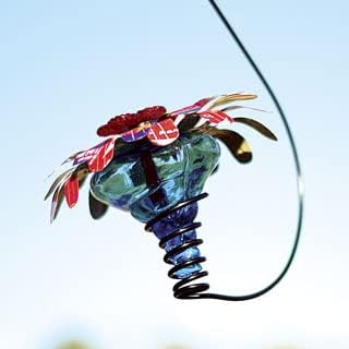 Jackson & Perkins Sugar Shack Hummingbird Feeder, Hand-Crafted Upcycled Birdfeeder, Hanging
