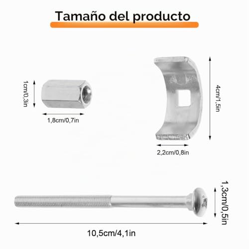 Miniatura 2 de Conectores Para Encimeras,100 Mm,6 Piezas De Conectores Para Muebles, Tornillos Para Conectores De Muebles, Tornillos De Conexión, Para Encimera