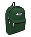Everest Luggage Basic Backpack, Dark Green, Medium