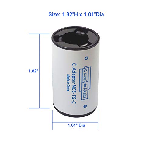 Minchen Pack Of 10 C Size Converter Case, Aa To C Battery Adaptor, 1 Aa Battery To 1 C Size Adaptor Spacer(No Batteries Included) #TOP1