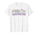 Wildflower Floral SAMAYA Nombre Día de la Madre Mujeres Camiseta