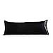 EVOLIVE Silky Satin Body Pillow Cover Case Hidden Zipper Closure 21"x54" (Black, 21"x54")