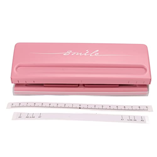 Perforatrice à 6 trous rose compacte pour personnaliser votre agenda à l'école et au bureau