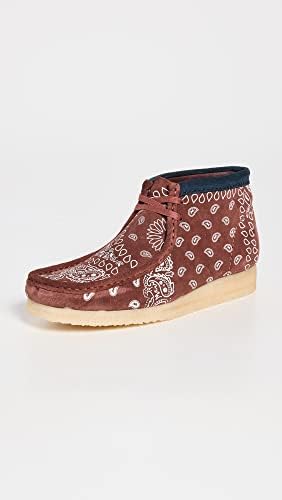 Clarks Men's Wallabee Boots, brick paisley, Brown, Print, 12 Medium US | Image 1